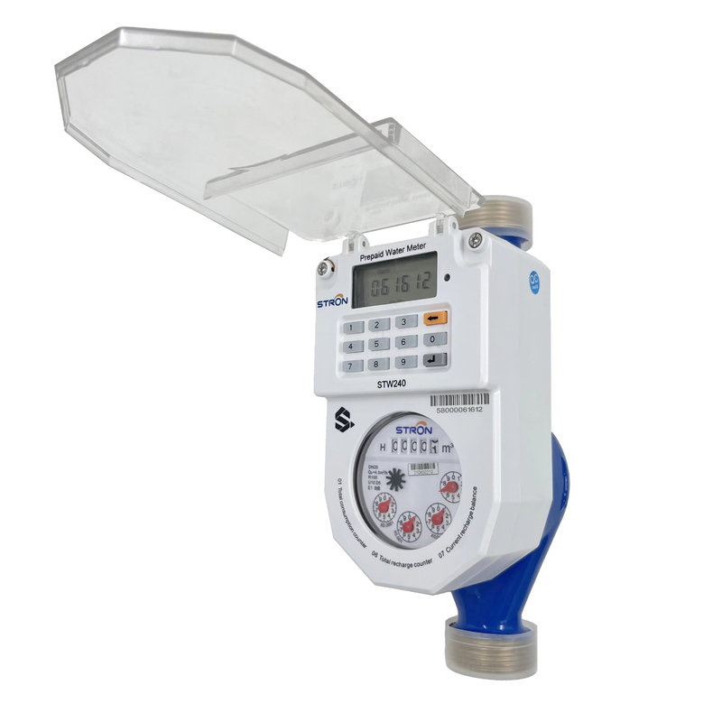 Contador del agua electrónico elegante pagado por adelantado/porte pagado con la válvula no de vuelta