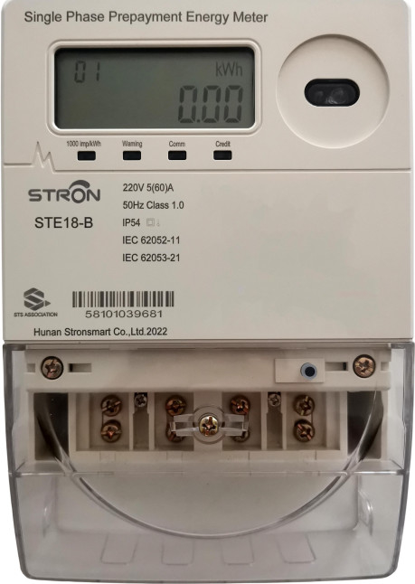 Tipo del telclado numérico del metro 230V de la energía de la fase de TOU Tariffs Prepaid Smart Single