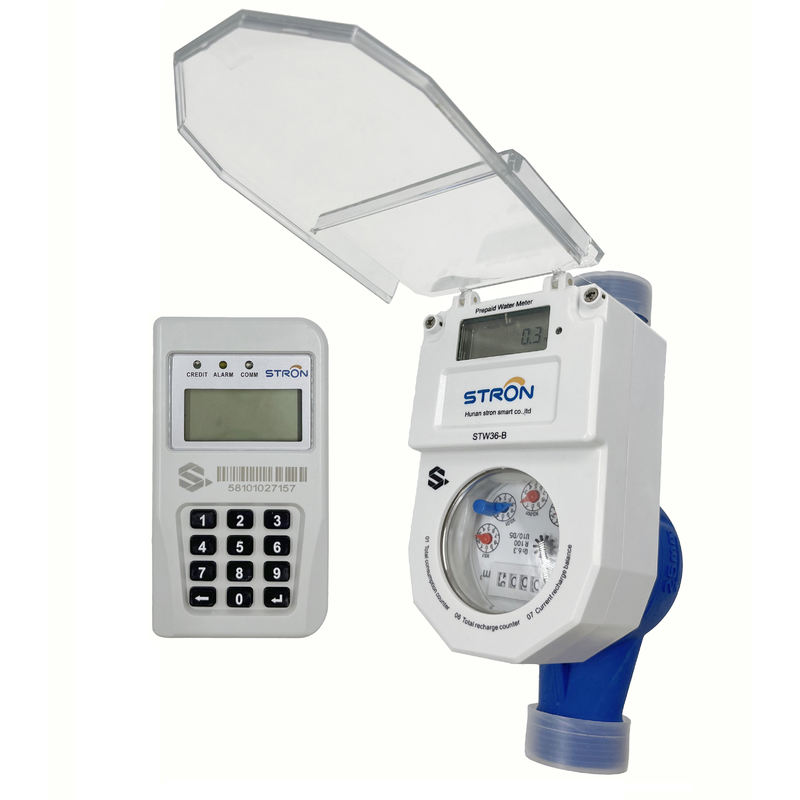 Medidor de agua prepago con control remoto CIU inteligente STS R160, carcasa de latón integrada, protección IP68, directo de fábrica