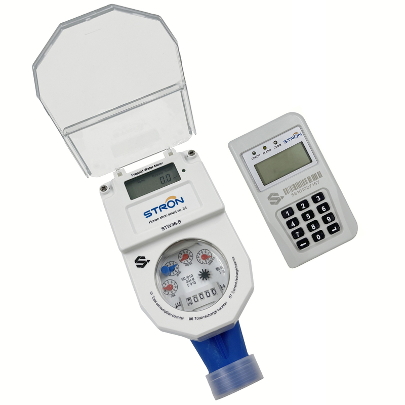 Medidor de agua prepago con control remoto CIU inteligente STS R160, carcasa de latón integrada, protección IP68, directo de fábrica