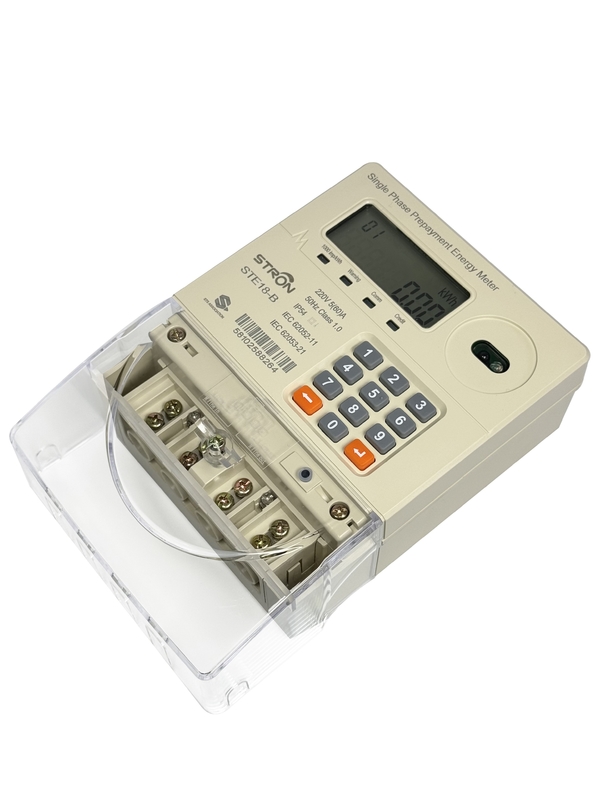 IP54 Contador de electricidad de fase única de teclado prepagado con tarifa múltiple inteligente/anti-manipulación/límite de potencia con software de venta