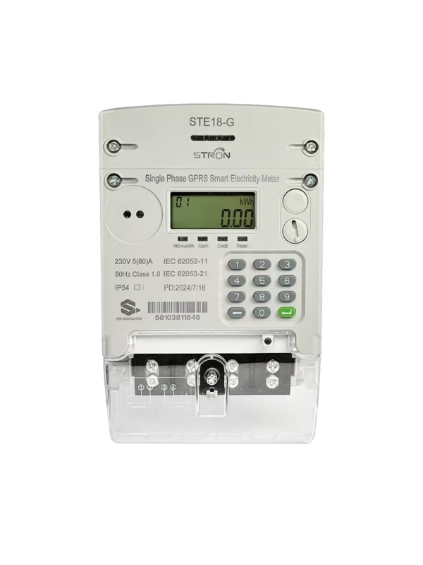 Medidor GPRS prepago con detección de manipulación habilitada con control remoto 4G, monitor de energía trifásico shunt en carril DIN, entrada por teclado