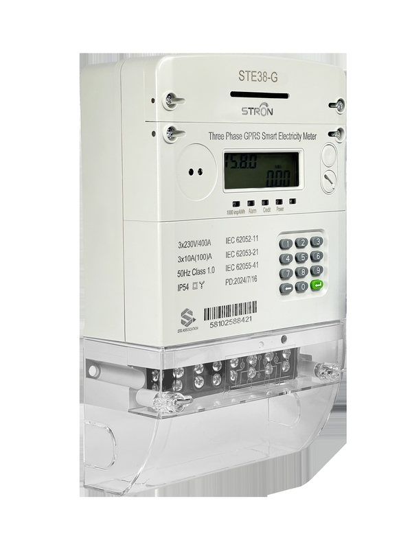 Medidor de electricidad prepago inteligente con rango de temperatura de 0-50°C, detección de manipulación y entrada por teclado