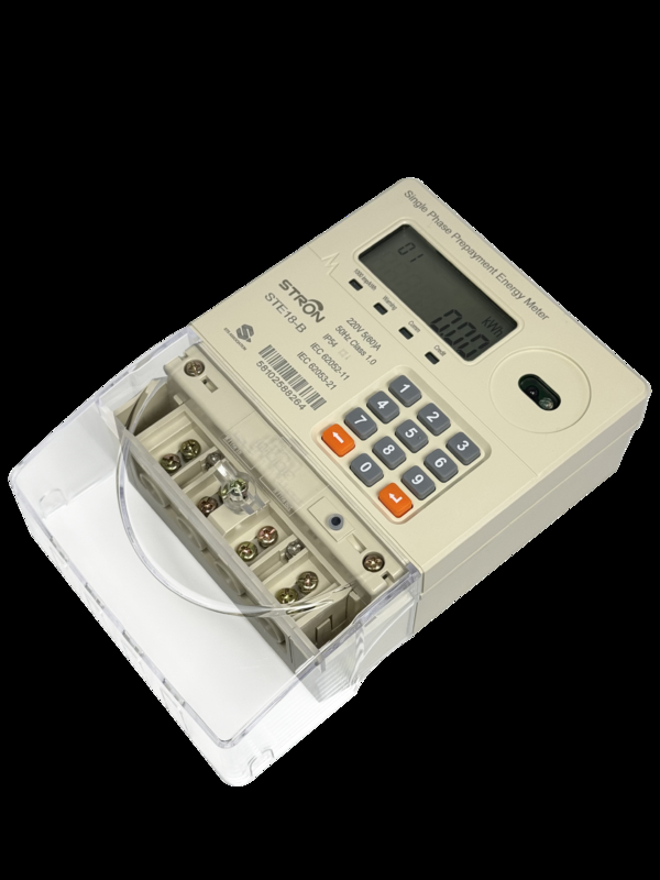 IP54 Contador de electricidad de fase única de teclado prepagado con tarifa múltiple inteligente/anti-manipulación/límite de potencia con software de venta