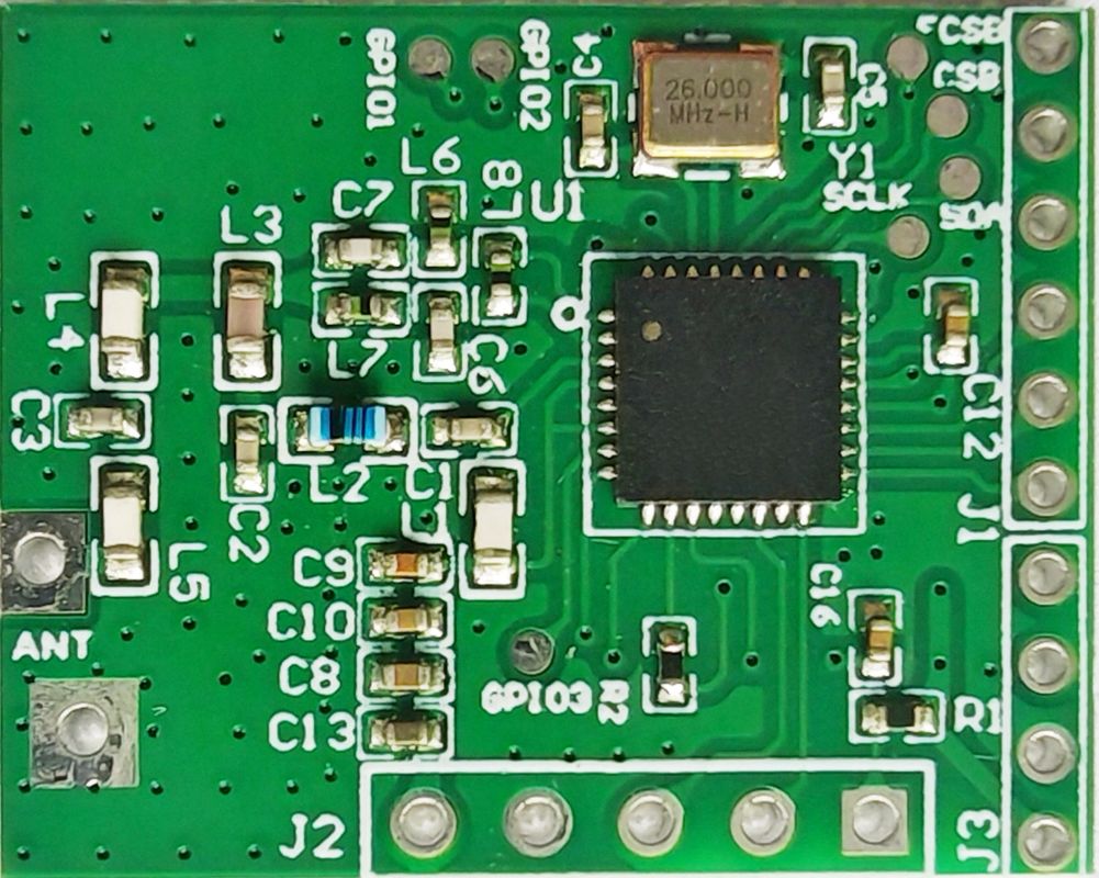 Ultracompacto: velocidad de 100kbps LoraRF UART módulo inalámbrico BGRF2, sensibilidad -121dBm y modo de sueño de 1μA
