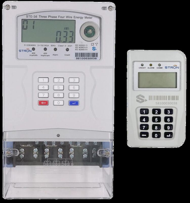 STS three-phase keypad-type prepaid electricity meter Integration with a Data Concentrator Unit (DCU)