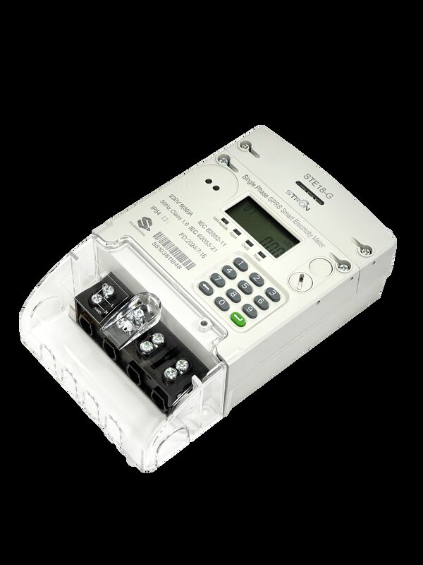 Medidor de electricidad inteligente GPRS monofásico de enchufe superior con teclado prepago STS (módulo 2G/4G)