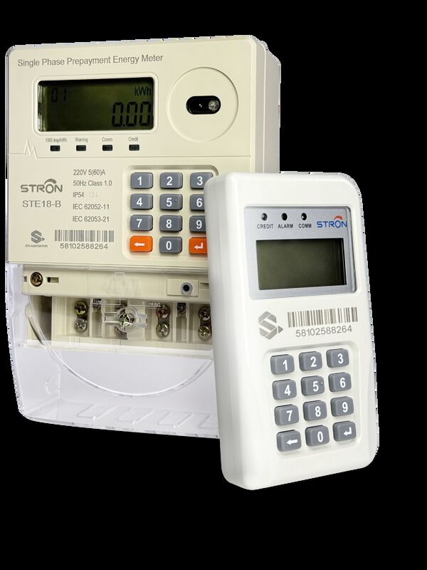 IP54 Contador de electricidad de fase única de teclado prepagado con tarifa múltiple inteligente/anti-manipulación/límite de potencia con software de venta