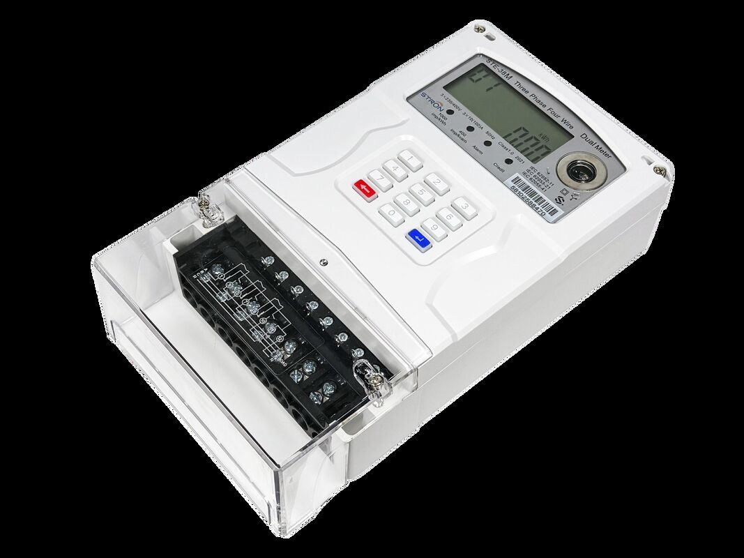 Medidor de electricidad trifásico de doble fuente que cambia automáticamente la medición entre las fuentes de la red y el generador