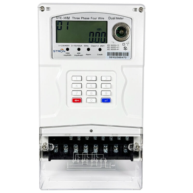 Smart Prepaid Electricity Meter supporting communication via 433RF for remote monitoring and management of electricity consumption