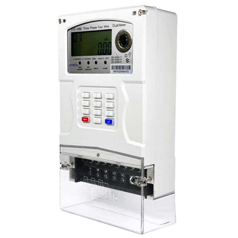 STS Smart Prepaid Electricity Dual Source Meter with battery voltage 3.3V and sleep current 0.5mA ensuring long term operation and data collection