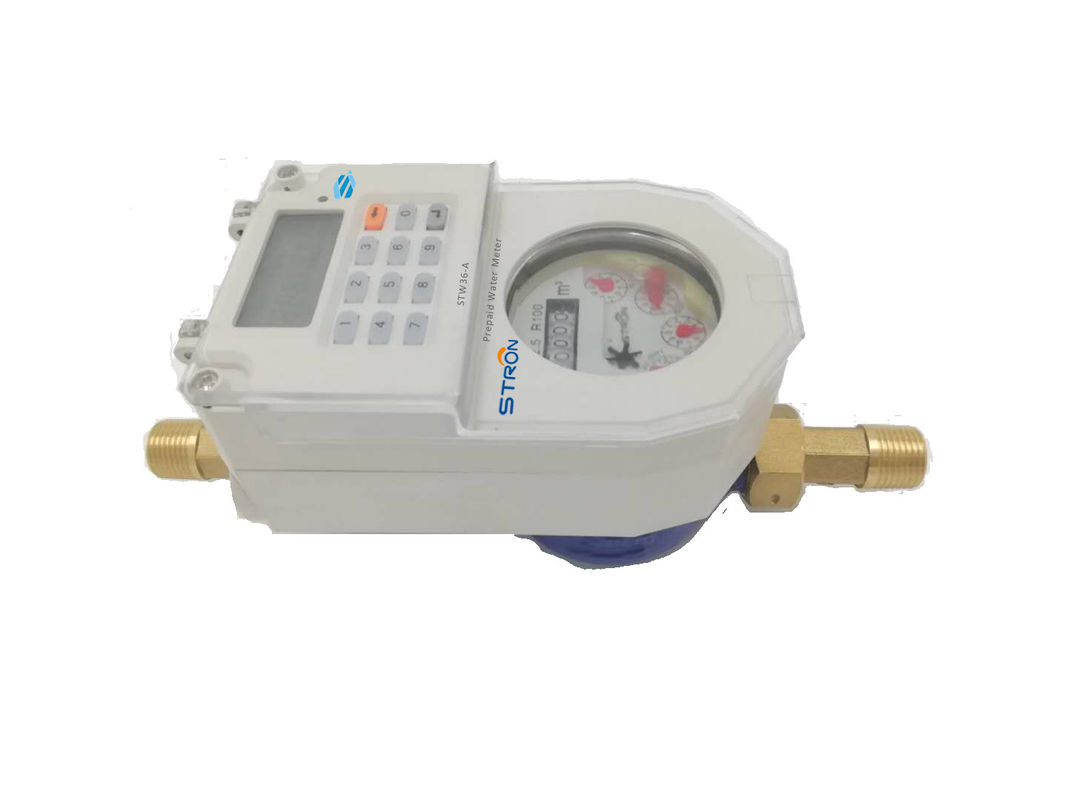 El SÍMBOLO estándar del telclado numérico de STW36-A DN15 Stron STS recarga el contador del agua de cobre amarillo pagado por adelantado Hotsale