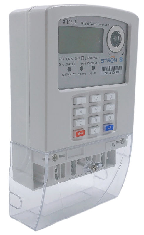 Metro inteligente de Electric Power del pago adelantado partido obediente del telclado numérico del STS la monofásico con la unidad del interfaz utilizador de LORA-RF