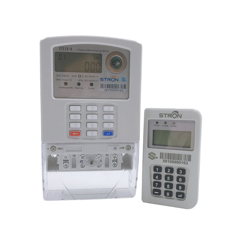 Metro inteligente de Electric Power del pago adelantado partido obediente del telclado numérico del STS la monofásico con la unidad del interfaz utilizador de LORA-RF