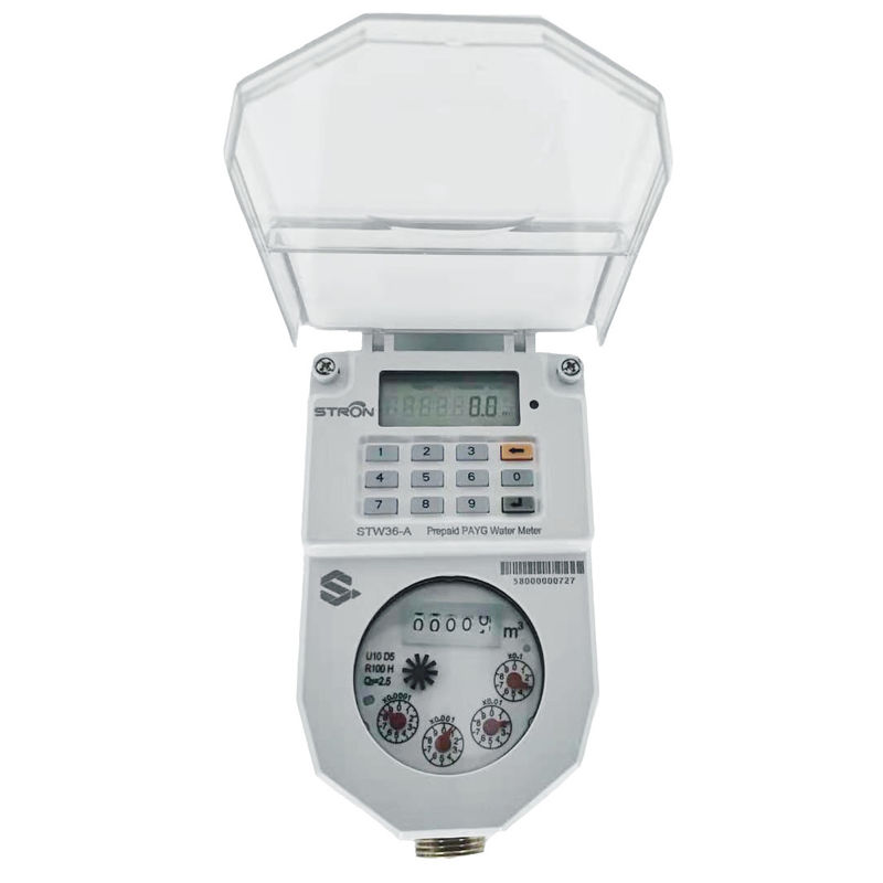 Tipo elegante estándar automáticamente contador del telclado numérico del STS del agua pagado por adelantado controlado de la válvula