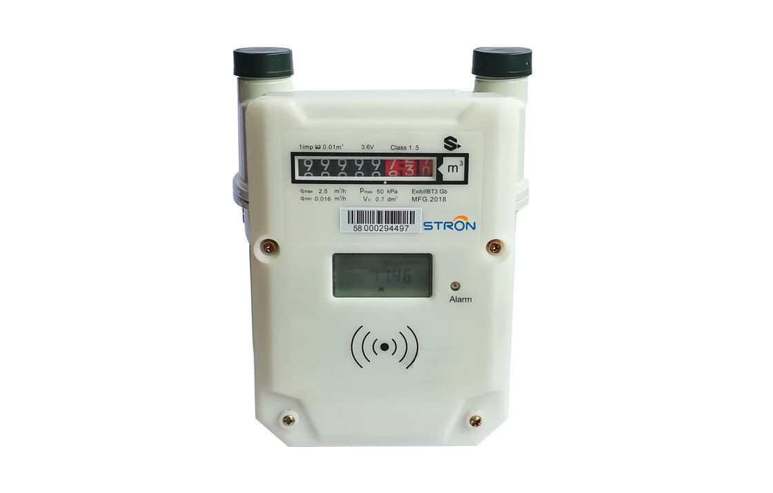 Display LCD Contador inteligente de gas con método de comunicación LoRaWAN Presión de trabajo 0,5-50KPa