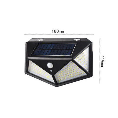 Luces al aire libre solares del pasillo de la inducción del cuerpo de las lámparas de pared del patio 100LED