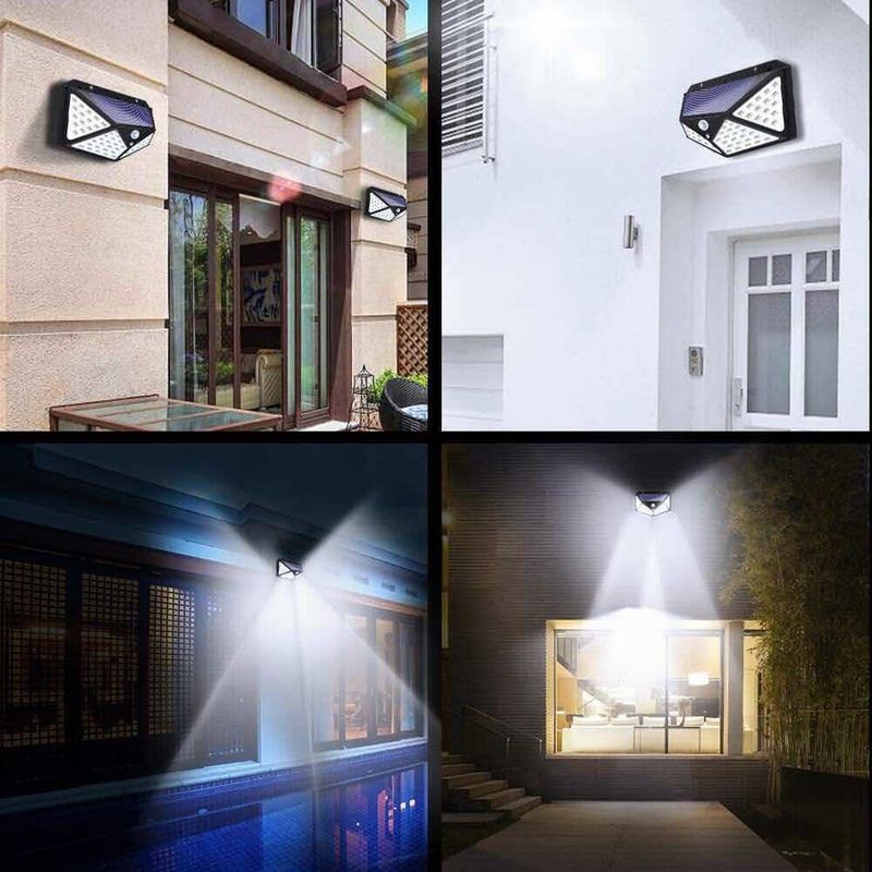 Luces al aire libre solares del pasillo de la inducción del cuerpo de las lámparas de pared del patio 100LED