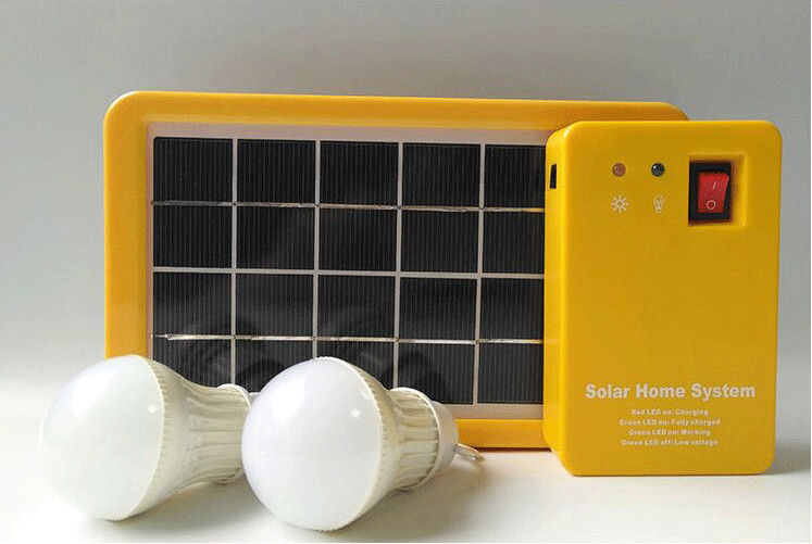luz al aire libre ligera de energía solar del viaje de la bombilla del pequeño sistema 2 del litio de 3W que acampa