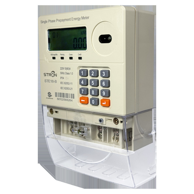 IP54 Protección de entrada y funcionamiento del teclado Contador de electricidad inteligente de prepago para medición precisa