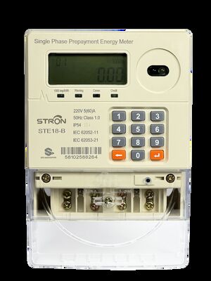 Medidor de KWH prepago STS 1 fase Medidor eléctrico digital para empresas de servicios públicos Funciona normalmente a un voltaje ultra bajo de 50 V