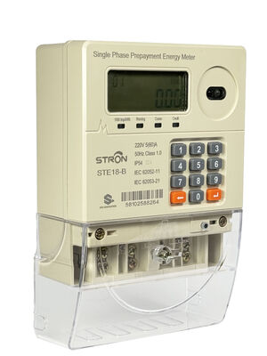 Medidor de electricidad prepago inteligente con teclado M-PESA monofásico STS con pantalla LCD y precisión Clase 1