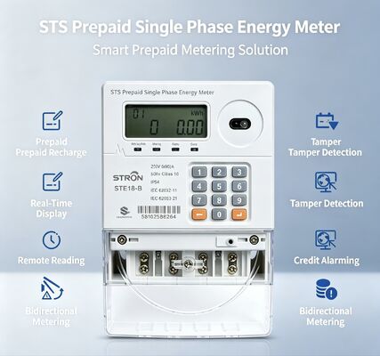 Contador de electricidad inteligente de prepago adecuado para residencias con capacidades de gestión de prepago