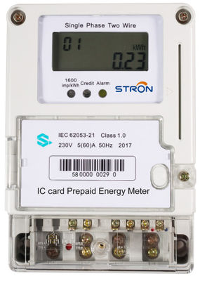 Display de modo de desplazamiento automático de tarjeta IC inteligente medidor de electricidad prepago de fase única