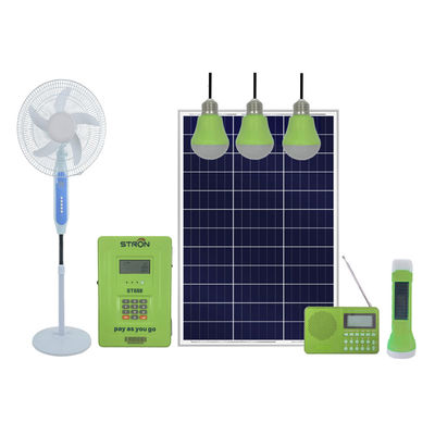 Sistemas de energía solar residencial de 30 watts, Sistema de energía solar para el hogar portátil de 60 Hz