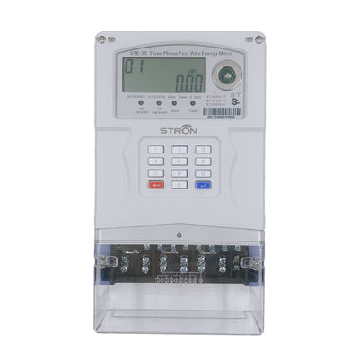 STS Standard Keypad Prepagado TOU Tarifas 3 Fase 4 Cables Contador de energía inteligente