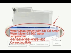 Medición del agua con el medidor de agua inteligente NB-IOT 0,1-90C Temperatura del agua 4-M16/8-M16/8-M16/8-M20 pernos de conexión