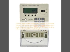 STE18 B Medidor eléctrico prepago monofásico con pantalla LCD, medidor inalámbrico de KWH con teclado. Gestión de energía simplificada con medidor inteligente AMI y software de venta Stronpay. Tarifa por pasos: Sí. Hecho simple.